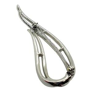 Vintage Sarah Coventry Silver Tone Swirl Brooch Pin MCM